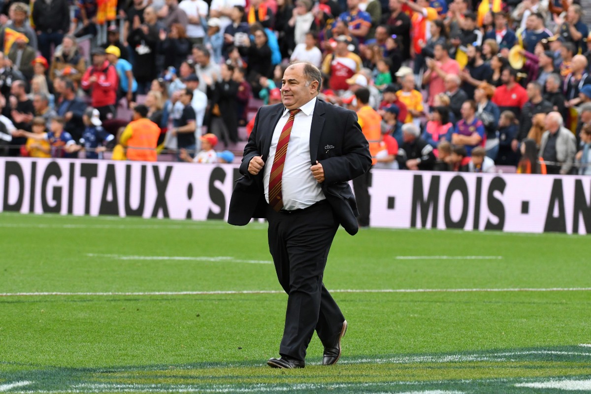 Catalans owner Bernard Guasch at Nou Camp