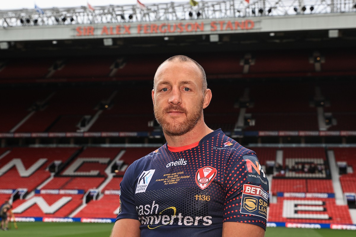 St Helens captain James Roby at Old Trafford