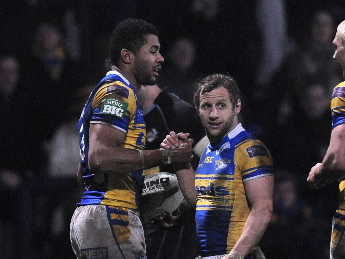 Kallum-Watkins-and-Rob-Burrow-Leeds-Rhinos-PA Kallum Watkins and Rob Burrow Leeds Rhinos PA