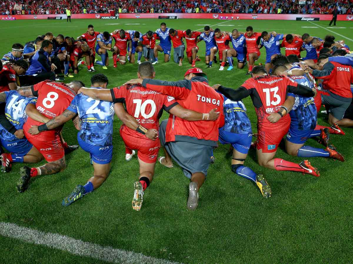 Samoa and Tonga players come together PA